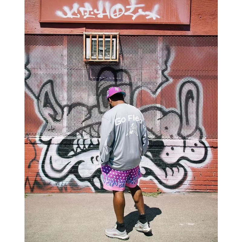 Eric Emanuel EE Quần Short Thể Thao Phối Lưới Thoáng Khí Không Đầu Gối Phong Cách Âu Mỹ