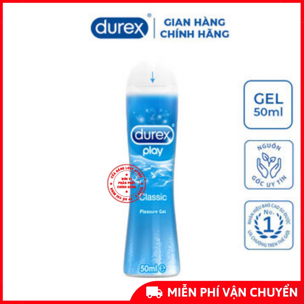 [Chính hãng] Gel bôi trơn Âm đạo Durex Play Classic- Tăng độ ẩm tự nhiên 50ml