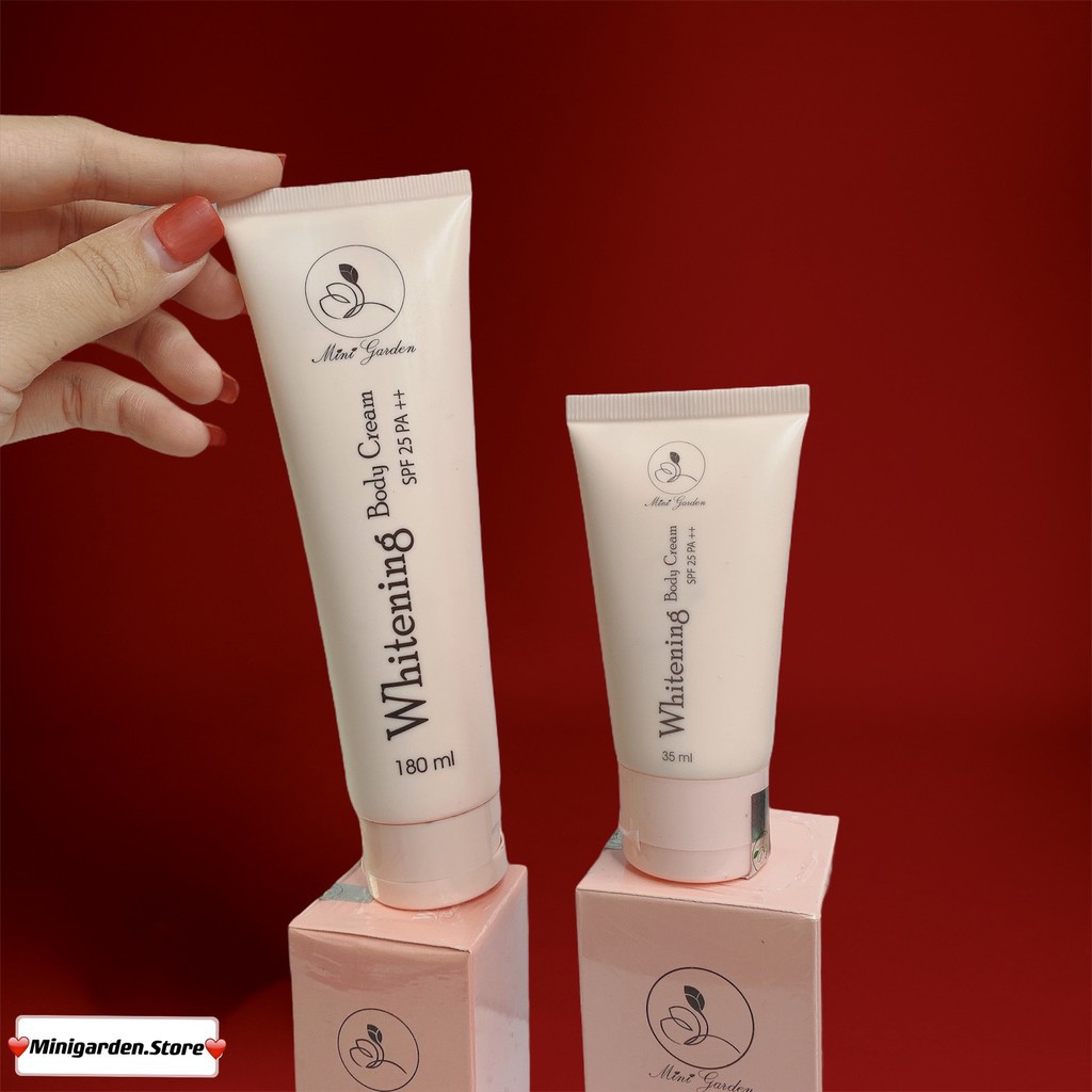 Kem body Mini Garden 🍀🍀 Kem body dưỡng toàn thân Whitening Body Cream MiniGarden SPF 25 PA ++ bật tông trắng