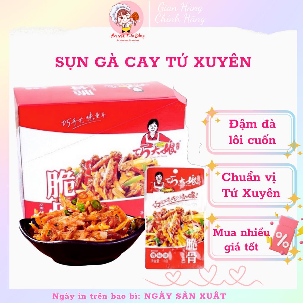 Sụn Gà Cay Tứ Xuyên gói 12g - Ăn vặt Tiểu Đồng