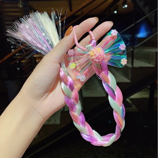 Dây cột tóc Pony phối ren, tóc giả cho bé gái
