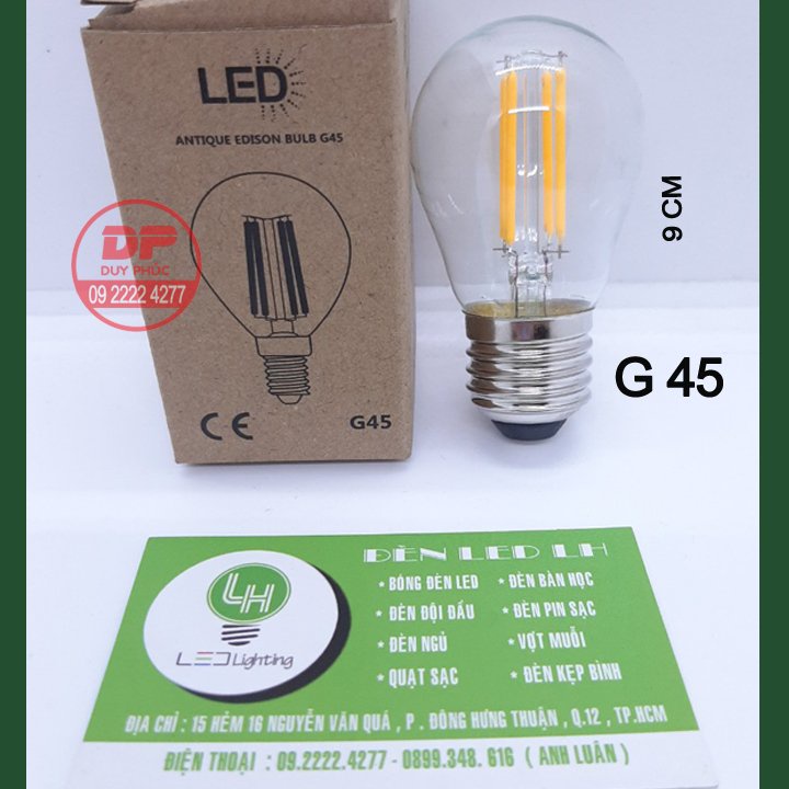 BÓNG ĐÈN SỢI ĐỐT BÓNG ĐÈN LED EDISON NHIỀU LOẠI – ÁNH SÁNG VÀNG – BẢO HÀNH 12 THÁNG