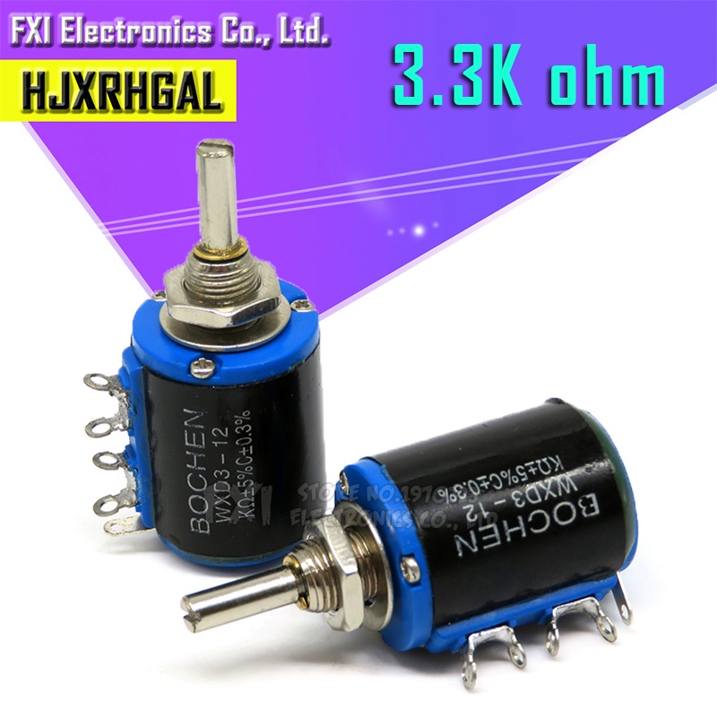 Set 2 Chiết Áp WXD3-12 1W 3K3 3.3K ohm WXD3-12 - 1W 5 Chuyên Dụng