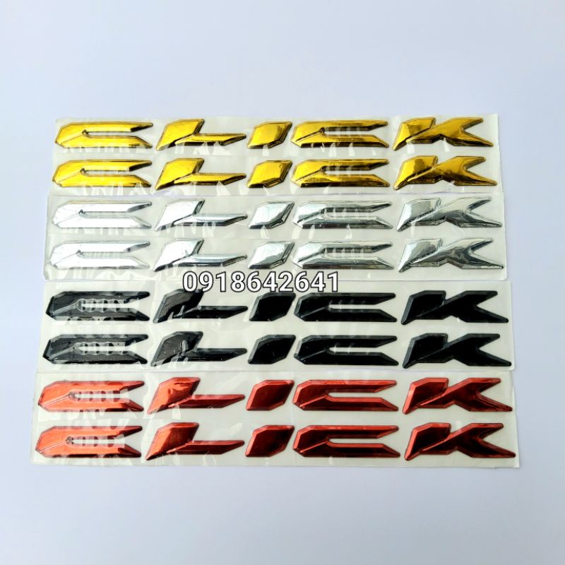 Bộ tem chữ Click 110 thái nhựa dẻo như zin