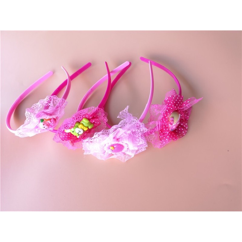 Cài tóc ren hoa hình ngộ nghĩnh cho bé