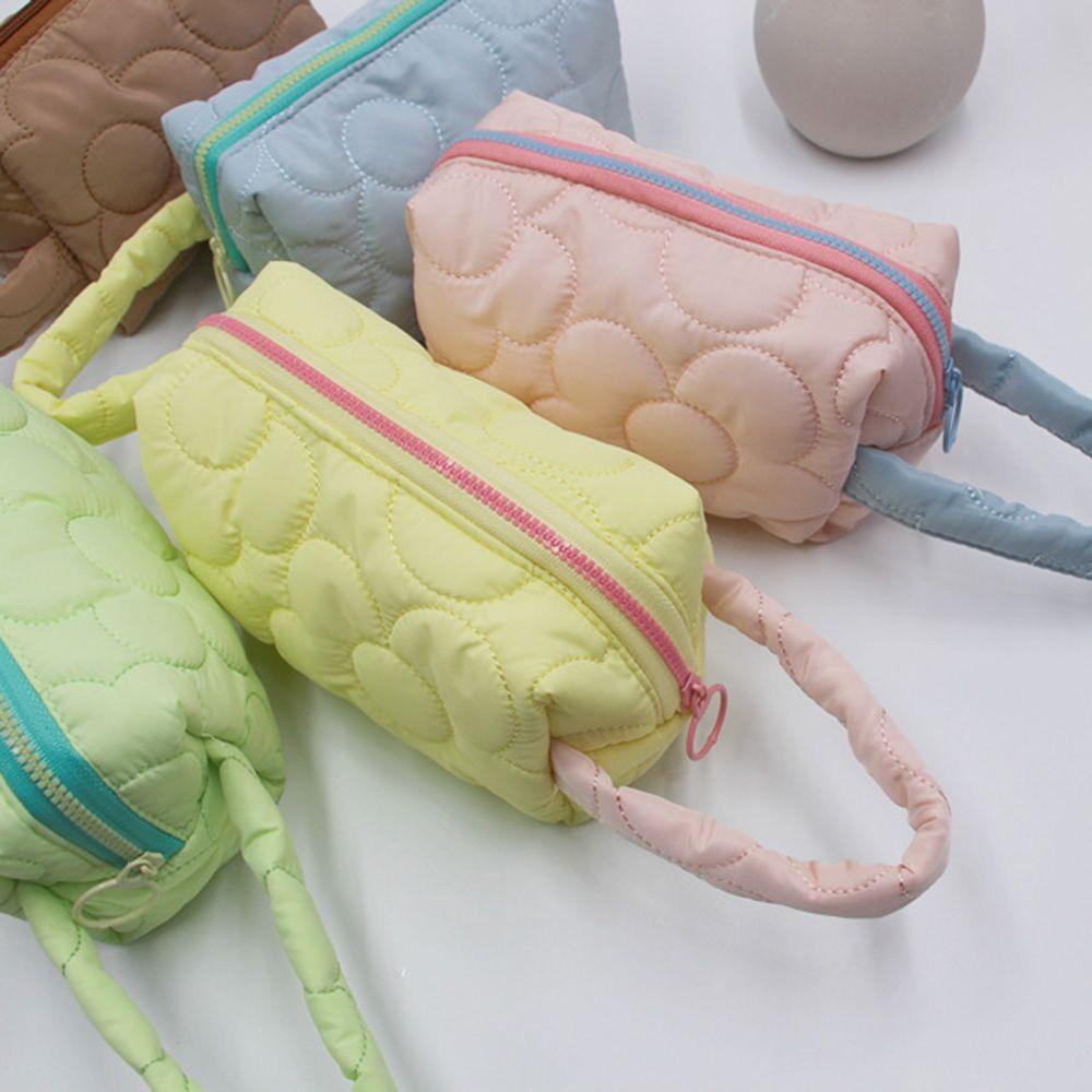 MIHAN1 Túi Đựng Mỹ Phẩm Cỡ Lớn Đa Năng Họa Tiết Sọc Caro Ốp