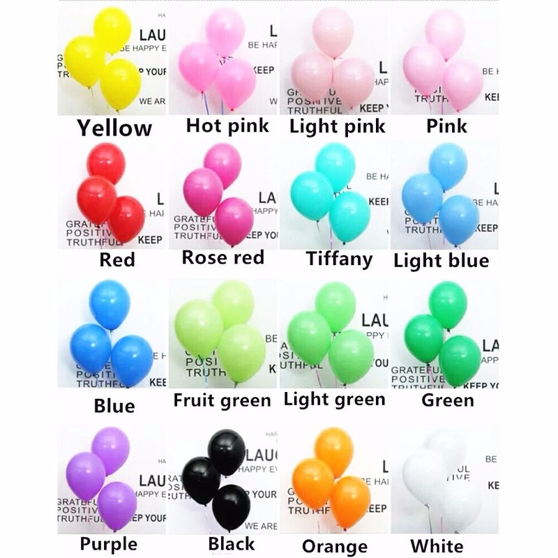 Set 100 Bong Bóng Dày 12 Inch Màu Hồng Dùng Để Trang Trí Tiệc Sinh Nhật / Đám Cưới
