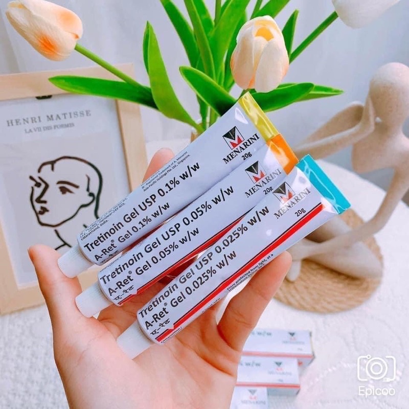 Tretinoin Ấn Aret USP Menarini Giảm Mụn Nám Tái Tạo Da Tre 0.025 0.05 0.1