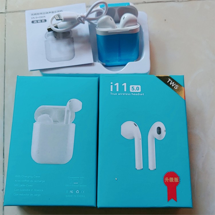 [Tai Nghe Bluetooth ]  Airpodss i11 V5.0 Cảm Ứng Phiên Bản Mới Nhất kết nối cả lOS và Android