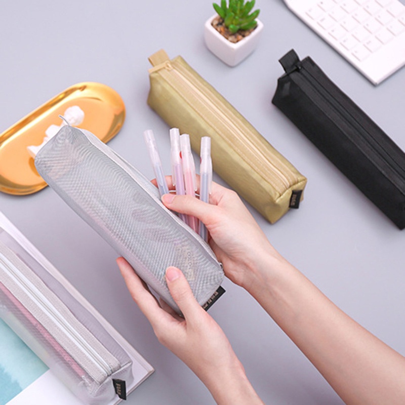 Túi Lưới Đựng Bút Đa Năng Trong Suốt Dành Cho Học Sinh