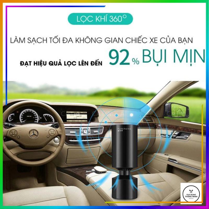 [FLASH SALE] Máy lọc không khí PURERAINS cao cấp cho xe hơi, ô tô - Chính hãng, nhỏ gọn, sang trọng, không gây ồn !