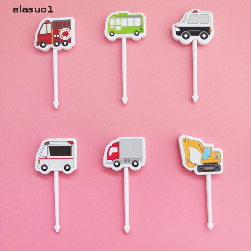 [alasuo1] Nĩa Ăn Trái Cây / Món Tráng Miệng Mini Họa Tiết Hoạt Hình Dễ Thương Cho Bé [VN