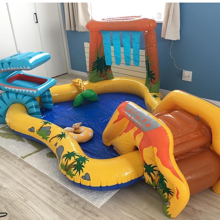 Bể bơi phao có cầu trượt phun mưa INTEX 57444/57165