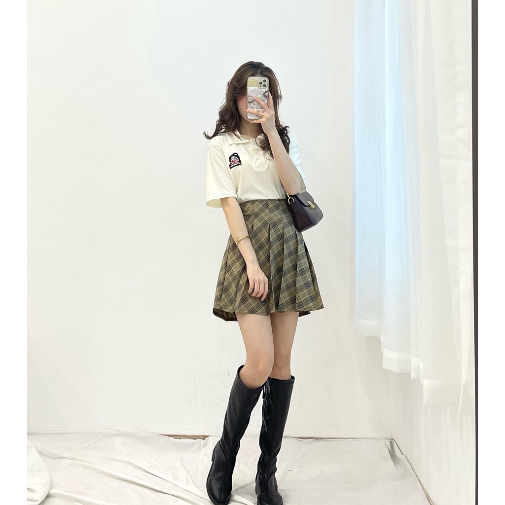 (FREESHIP) set áo polo kèm chân váy xinh miho.house