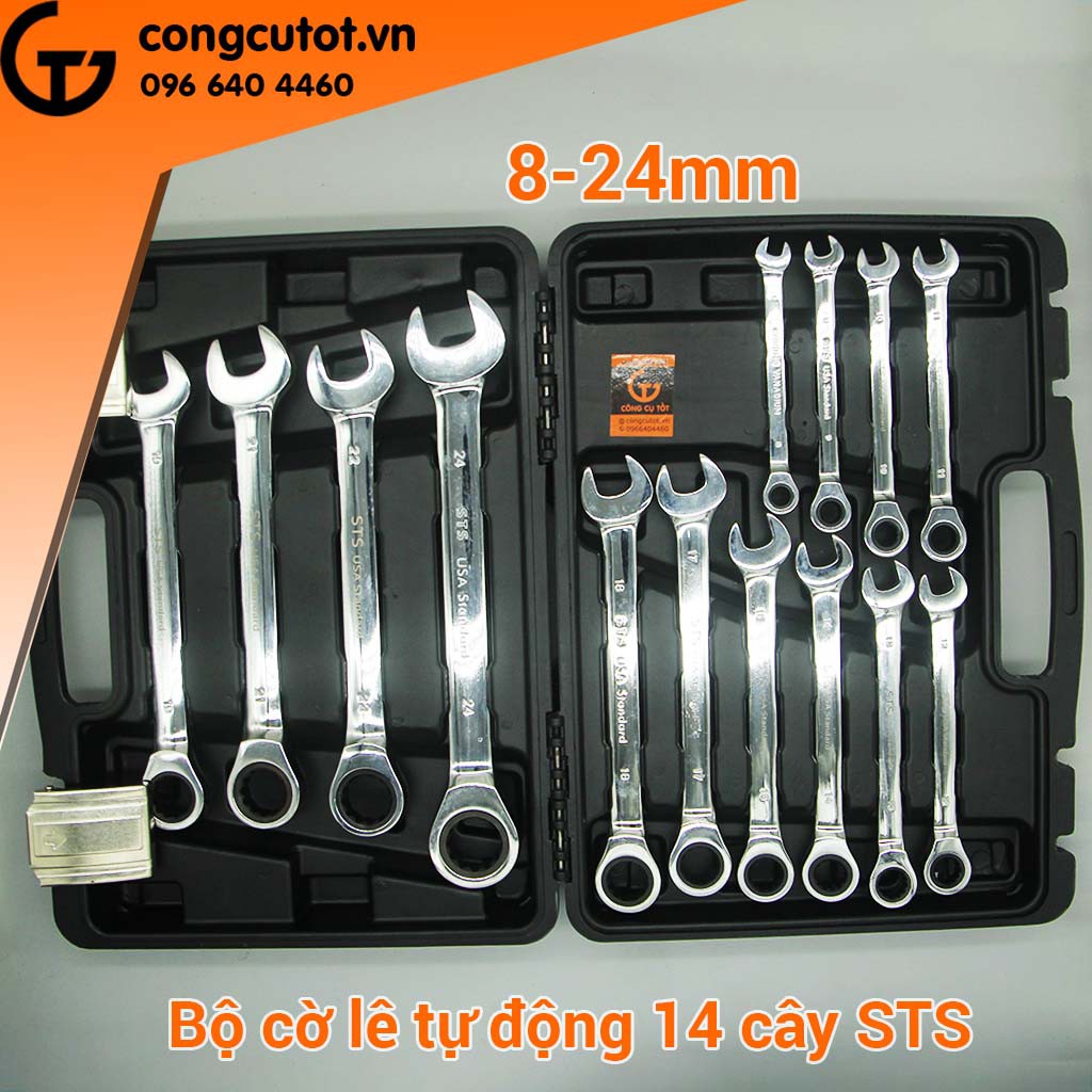 Bộ cờ lê vòng miệng tự động STS 8-24mm