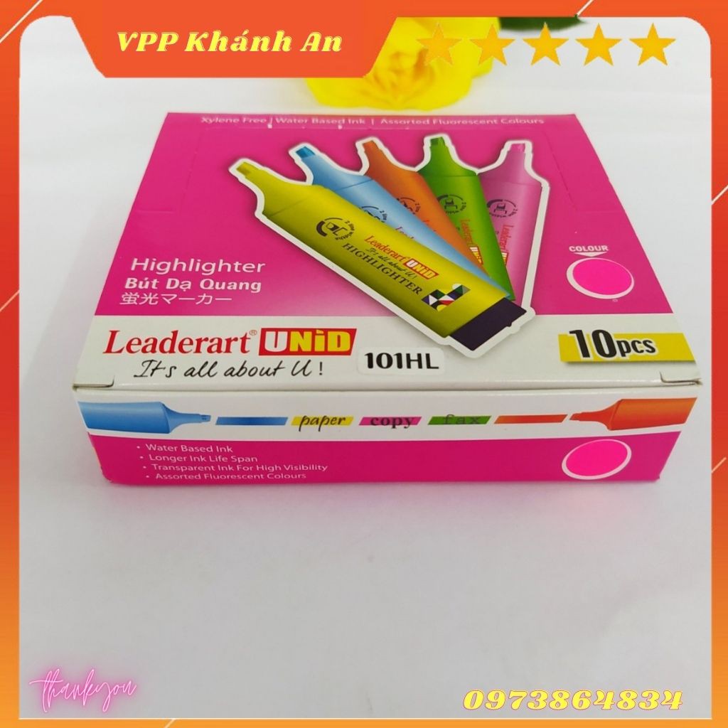 Bút nhớ dòng, Bút dạ quang, highlight Leaderart 101 HL