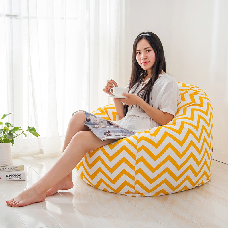 Ghế beanbag Trái Lê - Vải Linen Họa tiết - Vải nhập khẩu thoáng mát, màu sắc tinh tế, sinh động - Ghế thư giãn