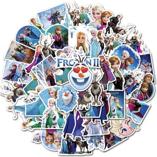 Sticker phim hoạt hình Frozen nhựa PVC không thấm nước, dán nón bảo hiểm, laptop, điện thoại, Vali, xe, Cực COOL #43