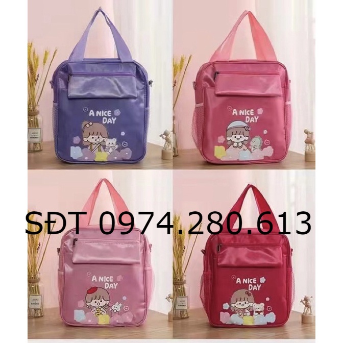 Balo Học Sinh Đeo 2 Kiểu 34x30x12cm