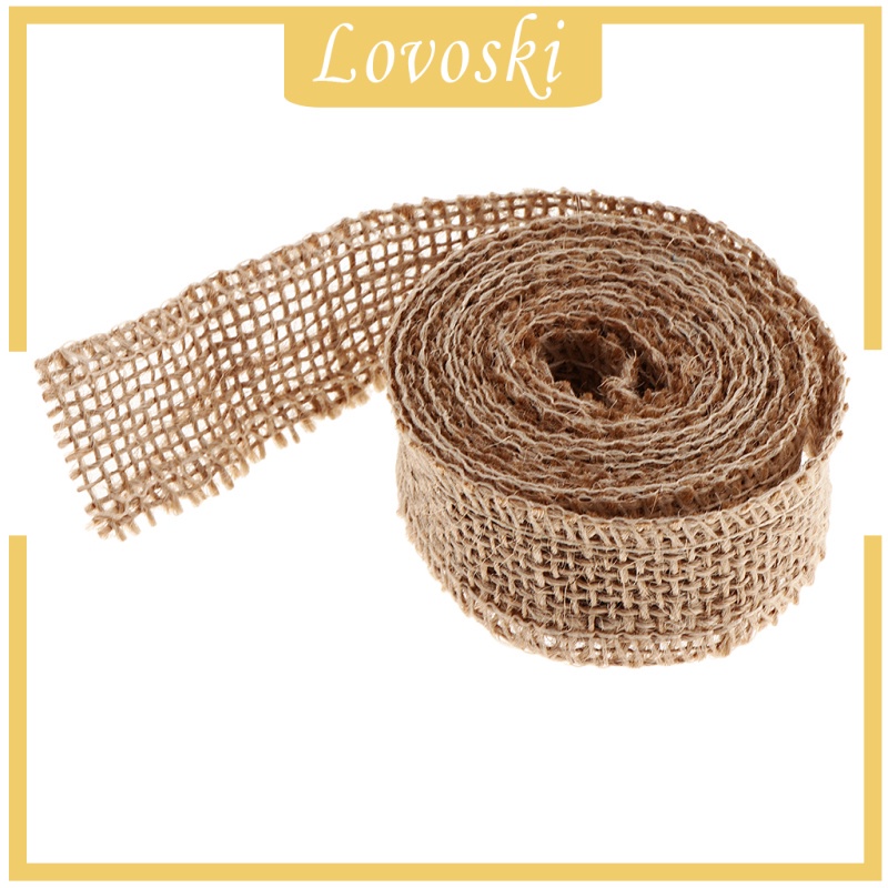 [Lovoski] Cuộn Dây Ruy Băng Vải Đay 2M 25mm Trang Trí Đám Cưới