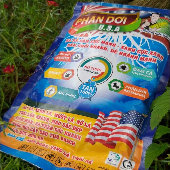 Phân Hữu Cơ - Phân Dơi U.S.A (Đạm cá, Amino, Acid Humic, Rong biển...) 1kg