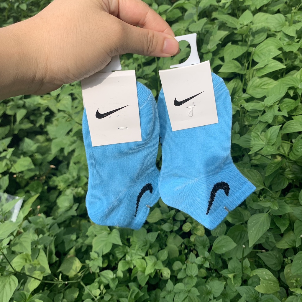 Set 5 đôi tất bé trai bé gái cổ trung dệt len cotton xịn màu trơn phối cổ