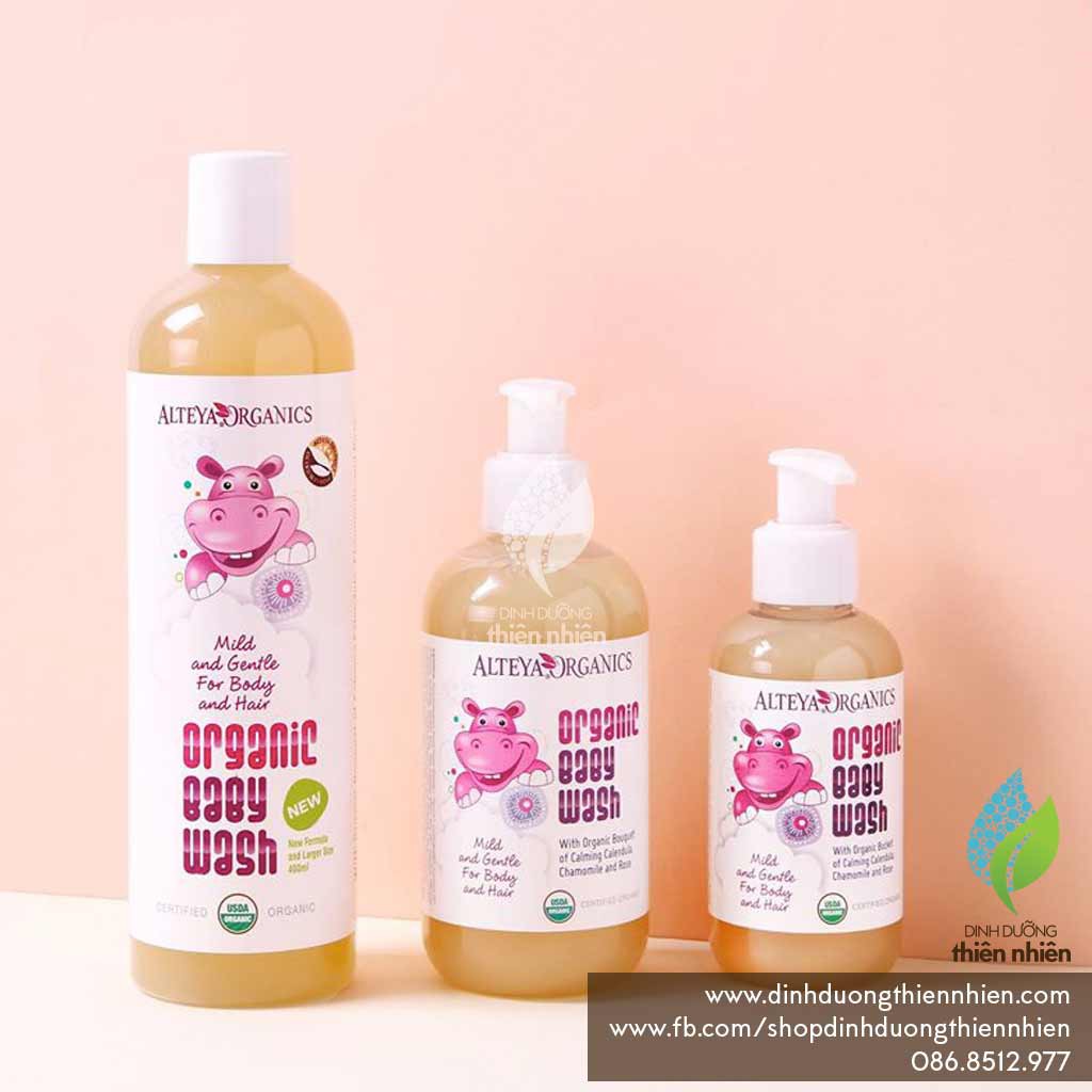 Sữa Tắm Gội Hữu Cơ Cho Bé Alteya Organics Baby Wash
