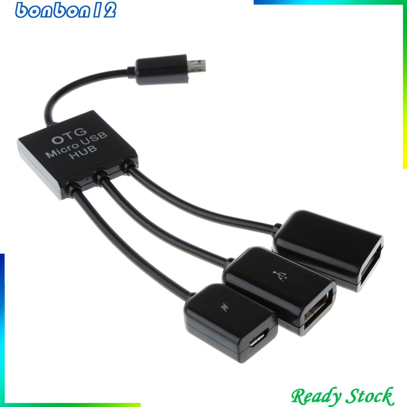 Cáp Otg 3 Trong 1 Cổng Micro Usb 2.0 Cho Điện Thoại Android Samsung