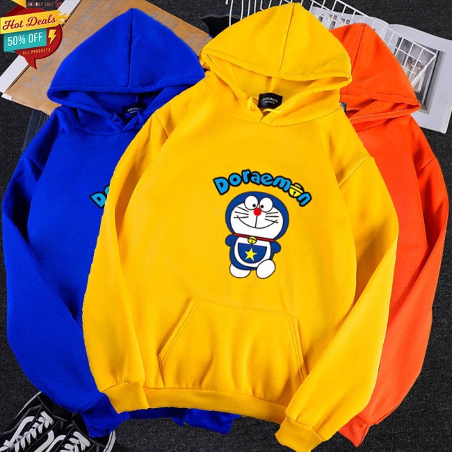✨áo trùm đầu✨Áo hoodie in hình Doraemon thời trang dễ thương | BigBuy360 - bigbuy360.vn