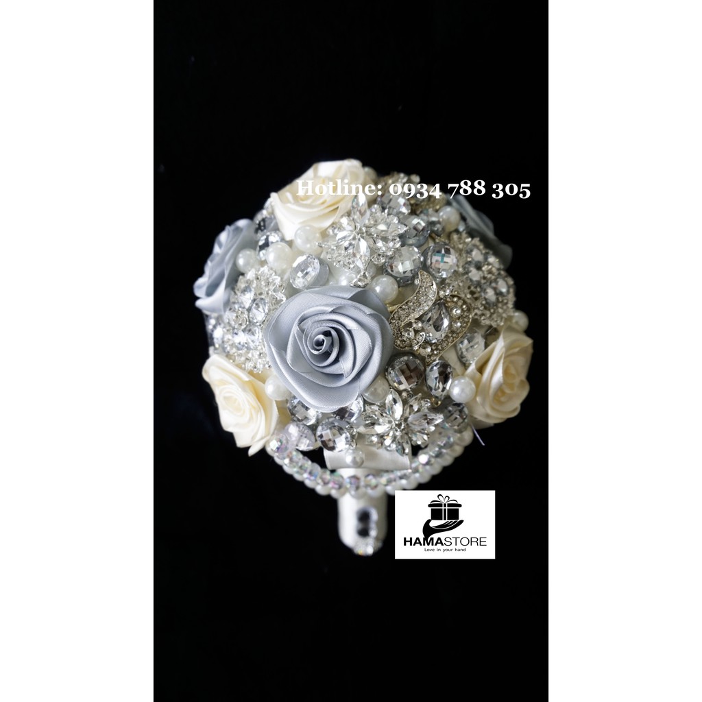 Hoa cưới trang sức bạc cao cấp - DB - 03