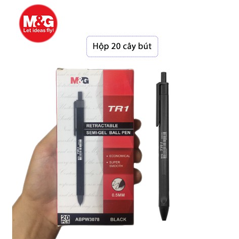 Combo 20 bút bi viết siêu trơn TR1 | AWP3078 mực dầu 0.5mm thân tam giác dễ cầm màu xanh | màu đen | màu đỏ