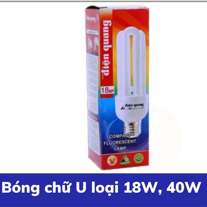 Bóng đèn chữ U compact loại 18W, 40W Điện Quang