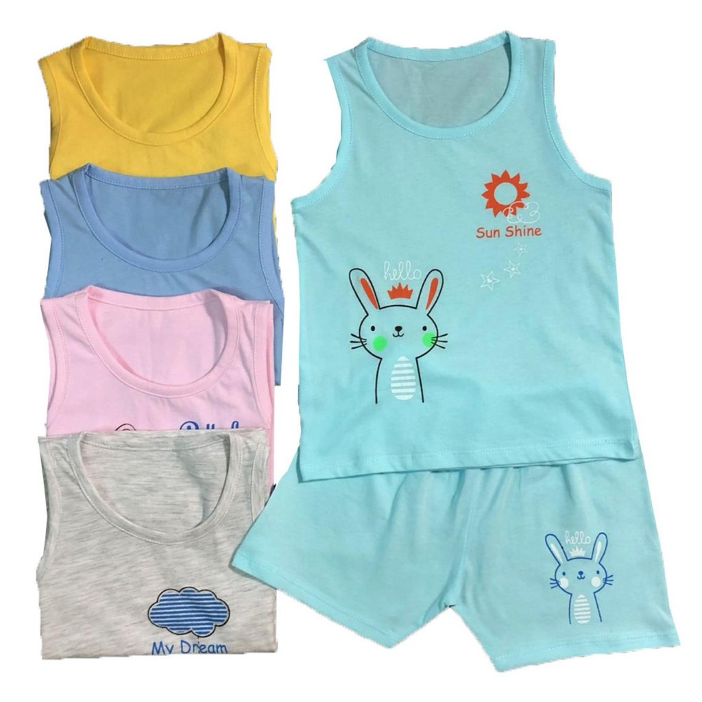 Bộ ba lỗ trẻ em BABY LEO 100% cotton Thái Hà Thịnh