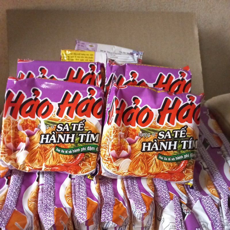 Mì tôm Hảo Hảo sa tế hành tím