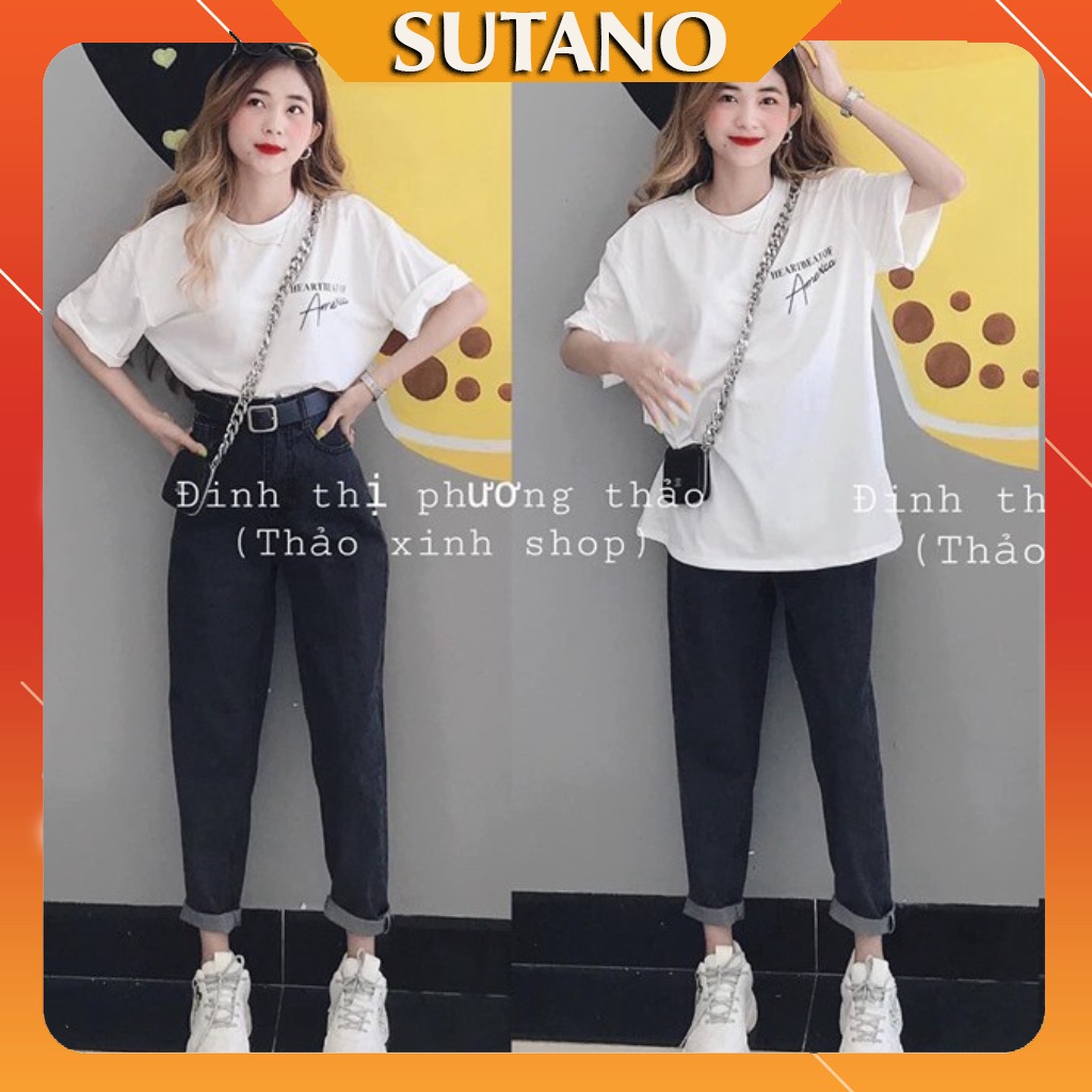 Quần jeans nữ , quần baggy bò lưng cao vải dày đẹp Q455 SUTANO | BigBuy360 - bigbuy360.vn