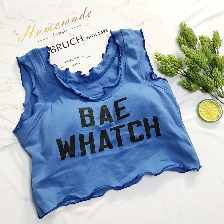 Áo Thun sát nách cho Nữ dáng Croptop từ 35-45kg in chữ vogue - AONU15