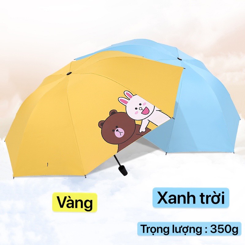 Dù che nắng mua hình chú thỏ gấu dễ thương xinh xắn với 3 màu sắc đa dạng đáng yêu