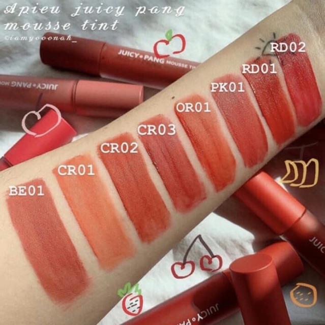 [Bill Hàn] Son kem Apieu Juicy Pang Mousse Tint A'pieu