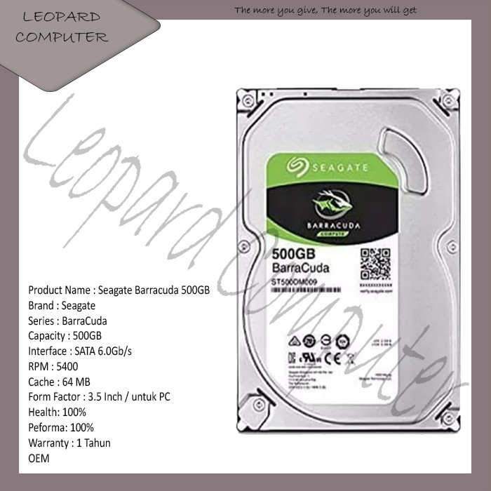 Ổ Cứng Ngoài 3.5 Inch St3500312cs 500gb Wu | BigBuy360 - bigbuy360.vn