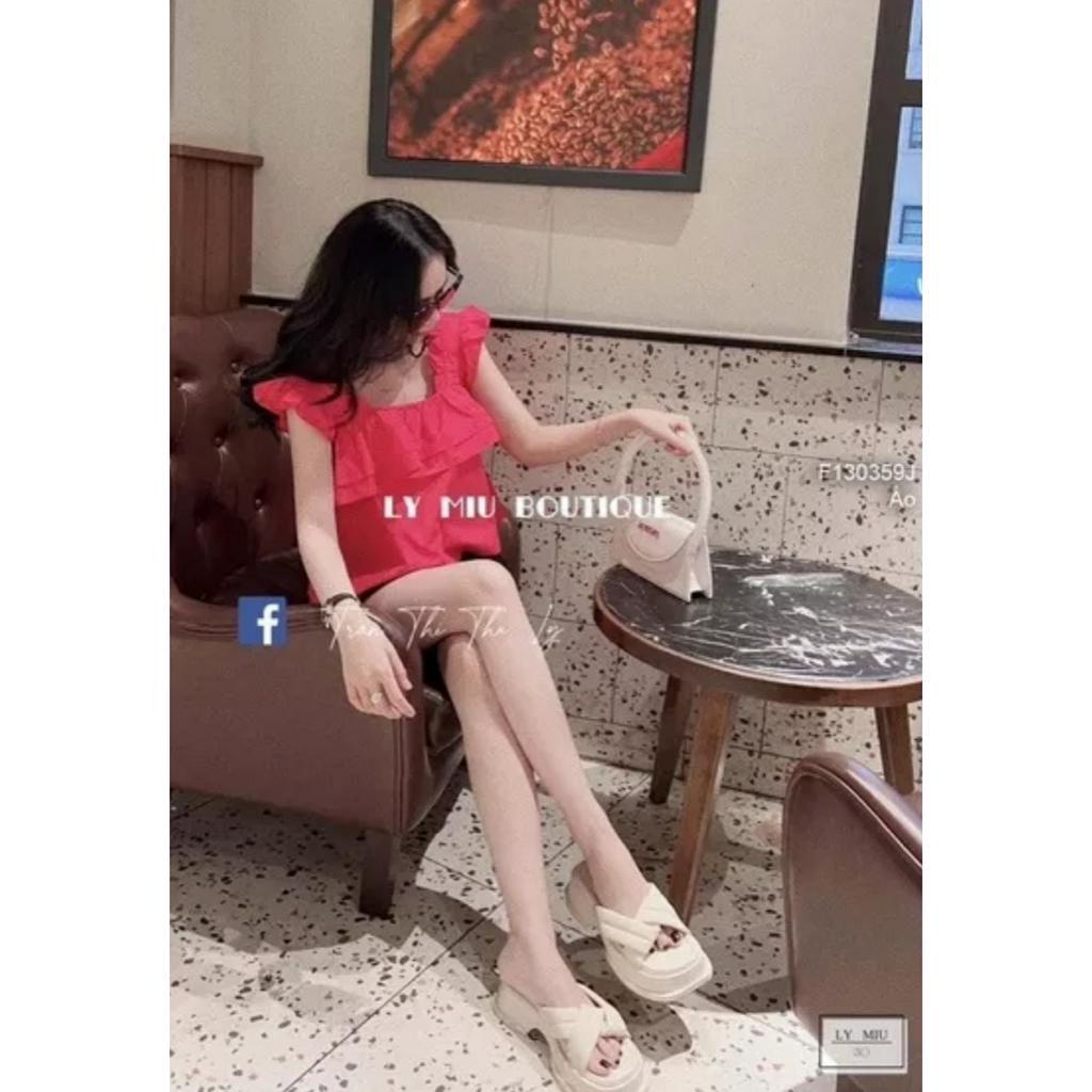 Áo nữ bèo bèo hai dây bản to hai tầng lyie