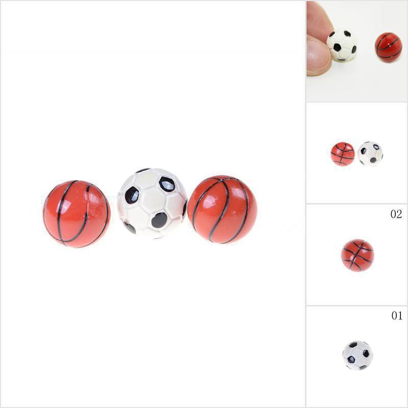 [HoMSI] 1:6/1:12 Dollhouse Miniature Sports Balls Soccer Football and Basketball Decor SUU