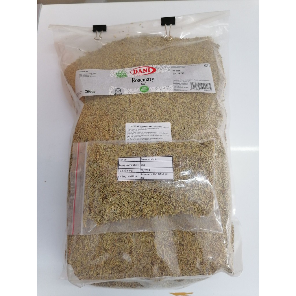 [Túi zip 50g] LÁ HƯƠNG THẢO KHÔ Rosemary Leaves