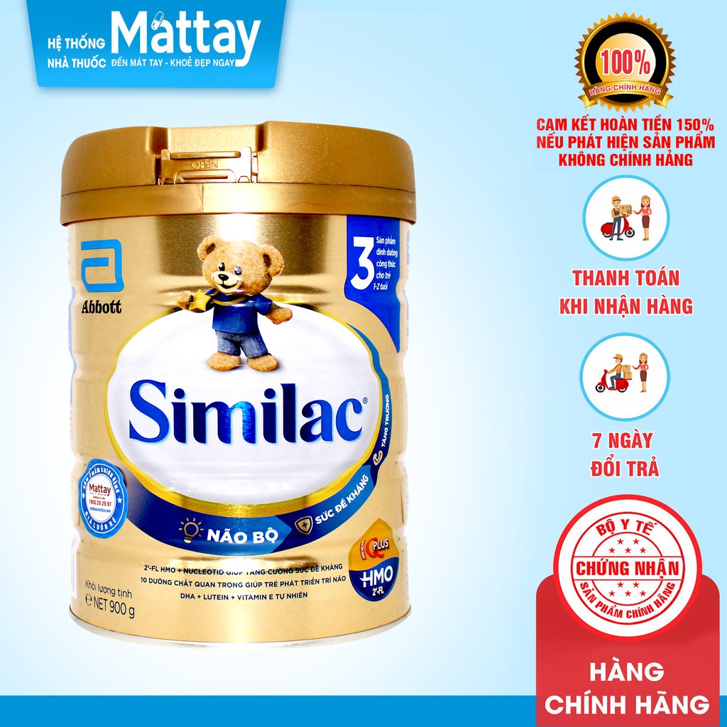 Sữa Similac 3 (1- 2 tuổi ) - USA - Lon 900g - Bổ Sung Dinh Dưỡng Cho Bé