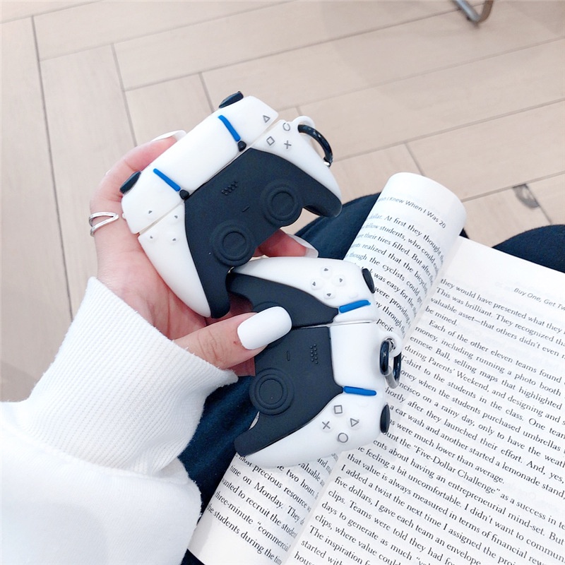 Case airpod 3, vỏ airpod pro, ốp tai nghe bluetooth airpod 2 chất silicon kèm phụ kiện móc khóa hình PS5