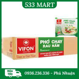 Thùng 30 Gói Phở Chay Rau Nấm VIFON (65g/Gói)