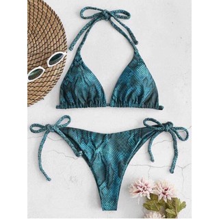 Đồ bơi bikini 2 mảnh da rắn