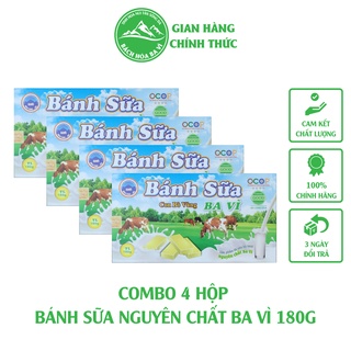 Combo 4 Hộp Bánh Sữa Nguyên Chất Ba Vì Siêu Tiết Kiệm