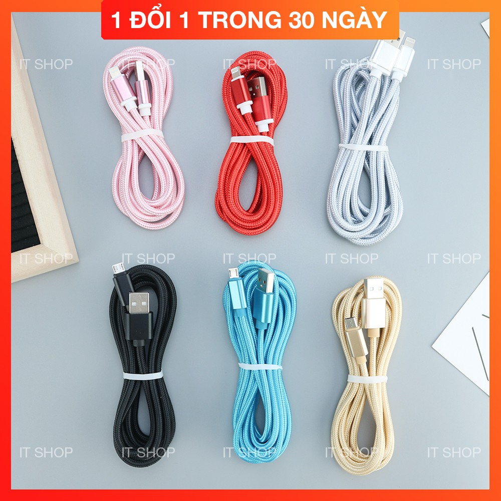 Cáp sạc dây bọc dù đầu Micro USB, Lightning TooYoo TY0212