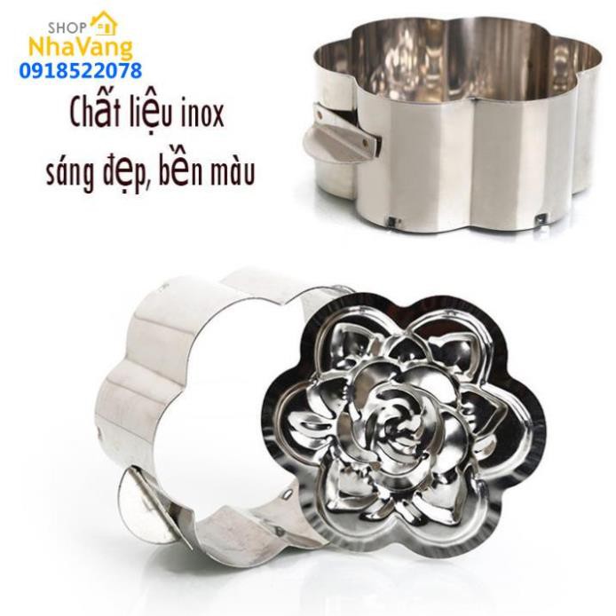 HCM Khuôn xôi inox hình hoa hồng cực đẹp tiện lợi