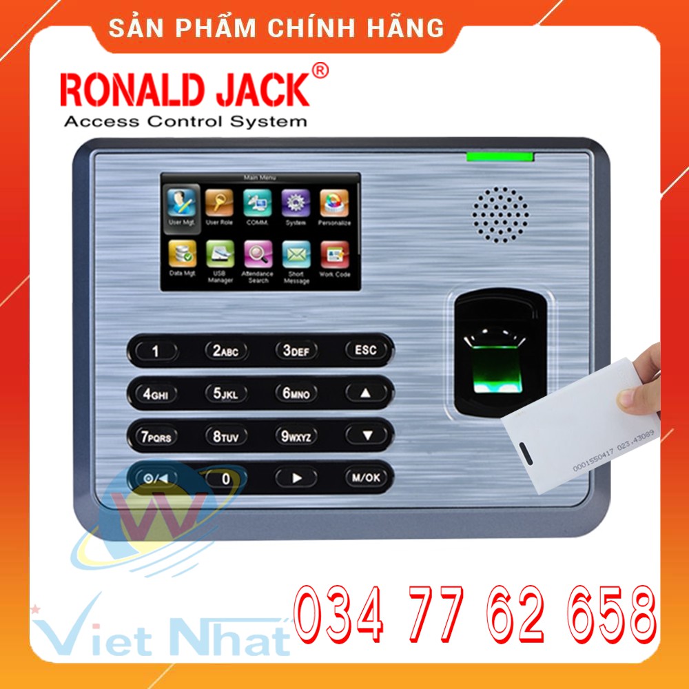 Ronald Jack TX-628 [NEW 2020] - Máy Chấm Công Vân Tay & Thẻ - Hàng Nhập Khẩu Chính Hãng - Tặng Phần Mềm Chấm Công